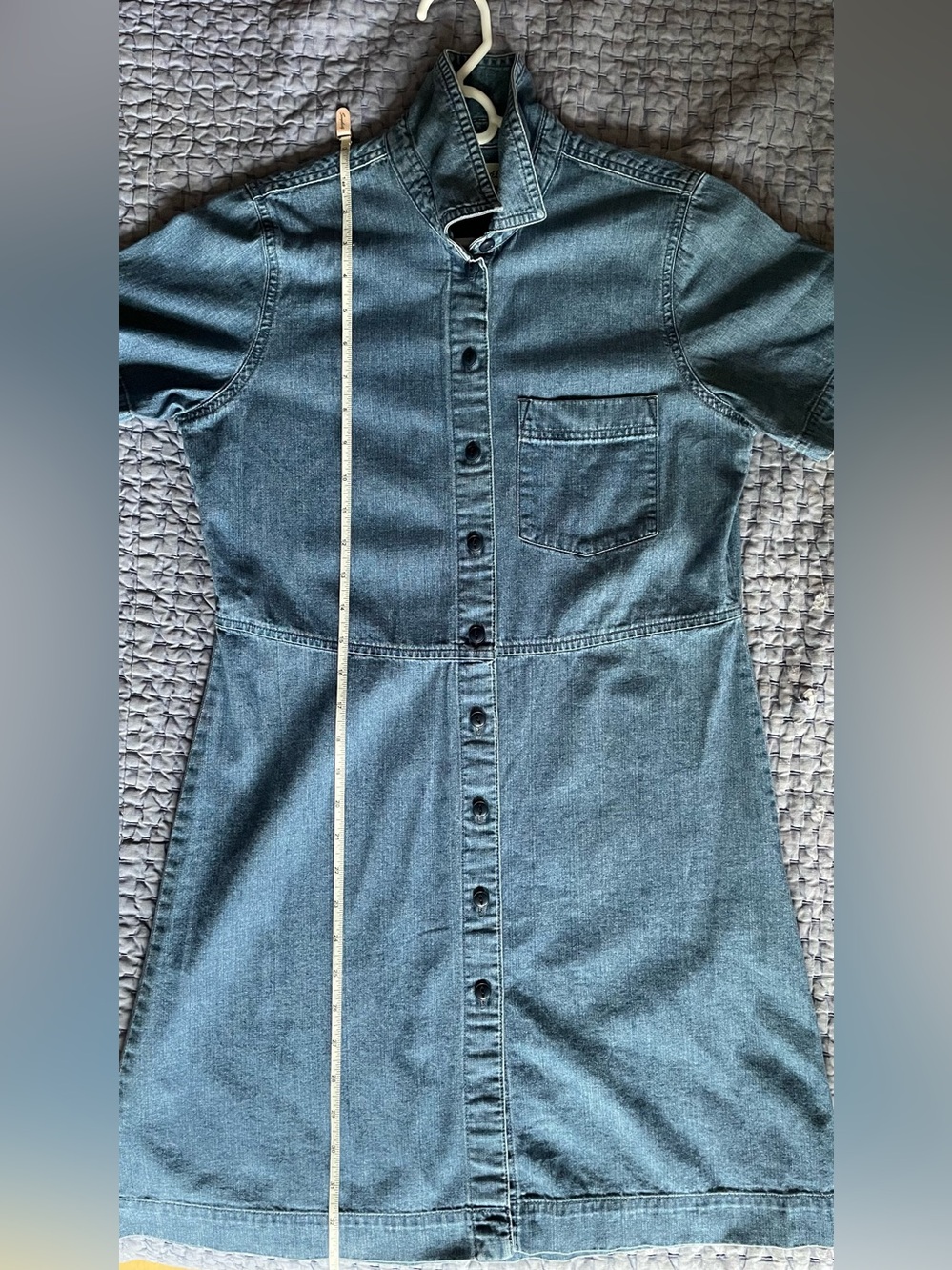 Madewell Blue Denim Waisted Dress Shirtdress with Button-Up Front Size Small - Picture 6 of 13